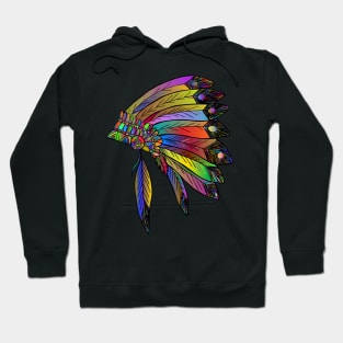 Native American Headdress Culture Feathers Hoodie